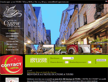 Tablet Screenshot of hotel-cygne-tours.com